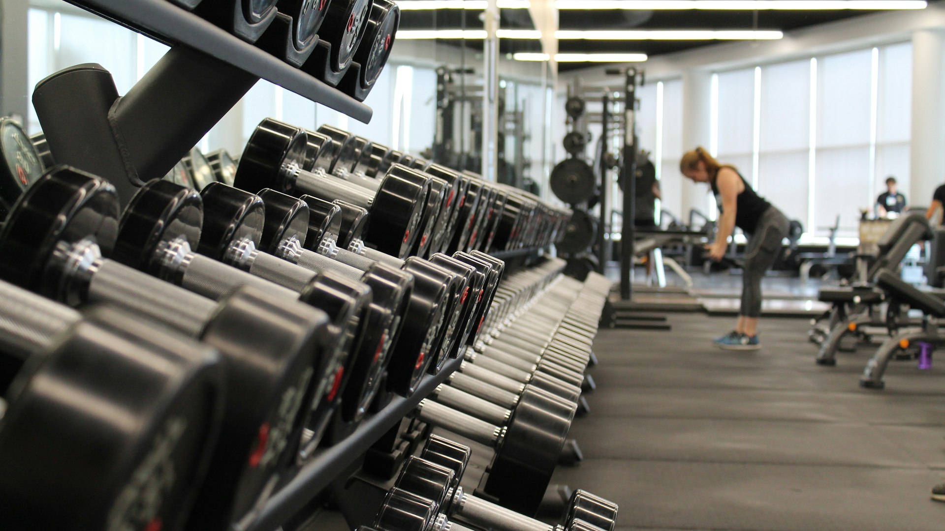 Modern gym interior with professional equipment